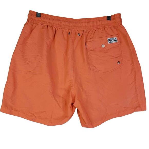 Polo Ralph Lauren Swim Trunks Men’s Size Large L Orange Mesh Lined Drawstring - Picture 3 of 14